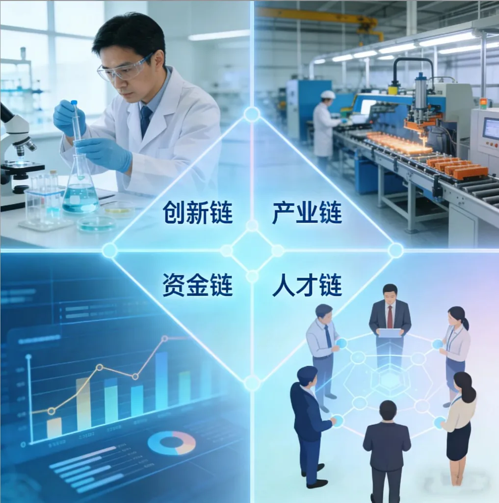 四链融合：创新链、产业链、资金链、人才链